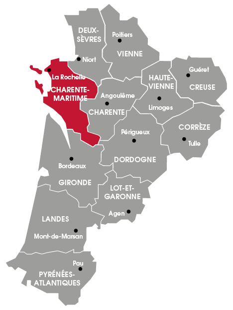 Carte de la Charente-Maritime