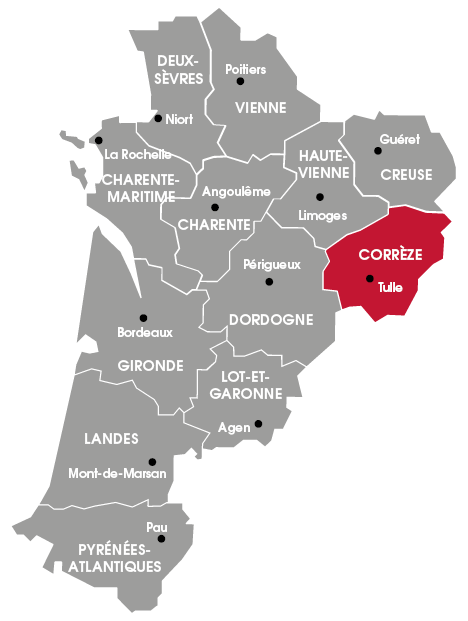Carte Corrèze