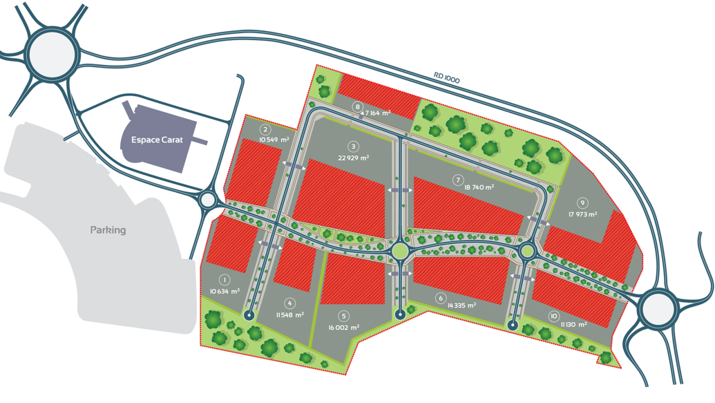 Terrain de 5 000 à 23 000 m² pour activités tertiaires près d'Angoulême