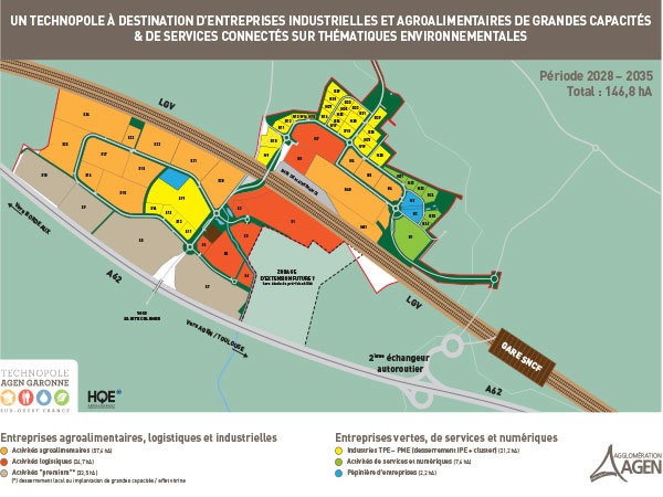 Terrains pour les entreprises en économie numérique et verte sur le Technopôle Agen-Garonne