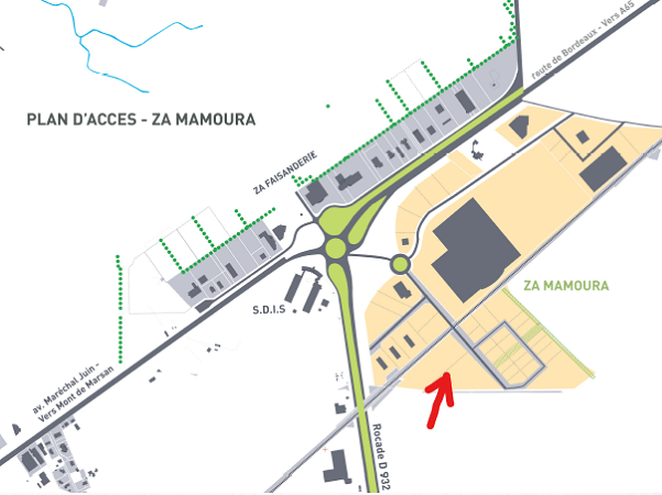 Zone d'activités du parc d'activités Mamoura à Mont de Marsan