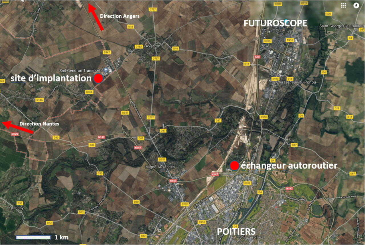 Terrain de 9 ha à vendre près de Poitiers
