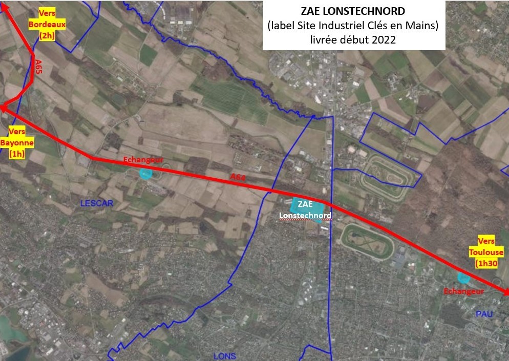 Terrains à vendre - ZAE Lonstechnord - Lons (64)