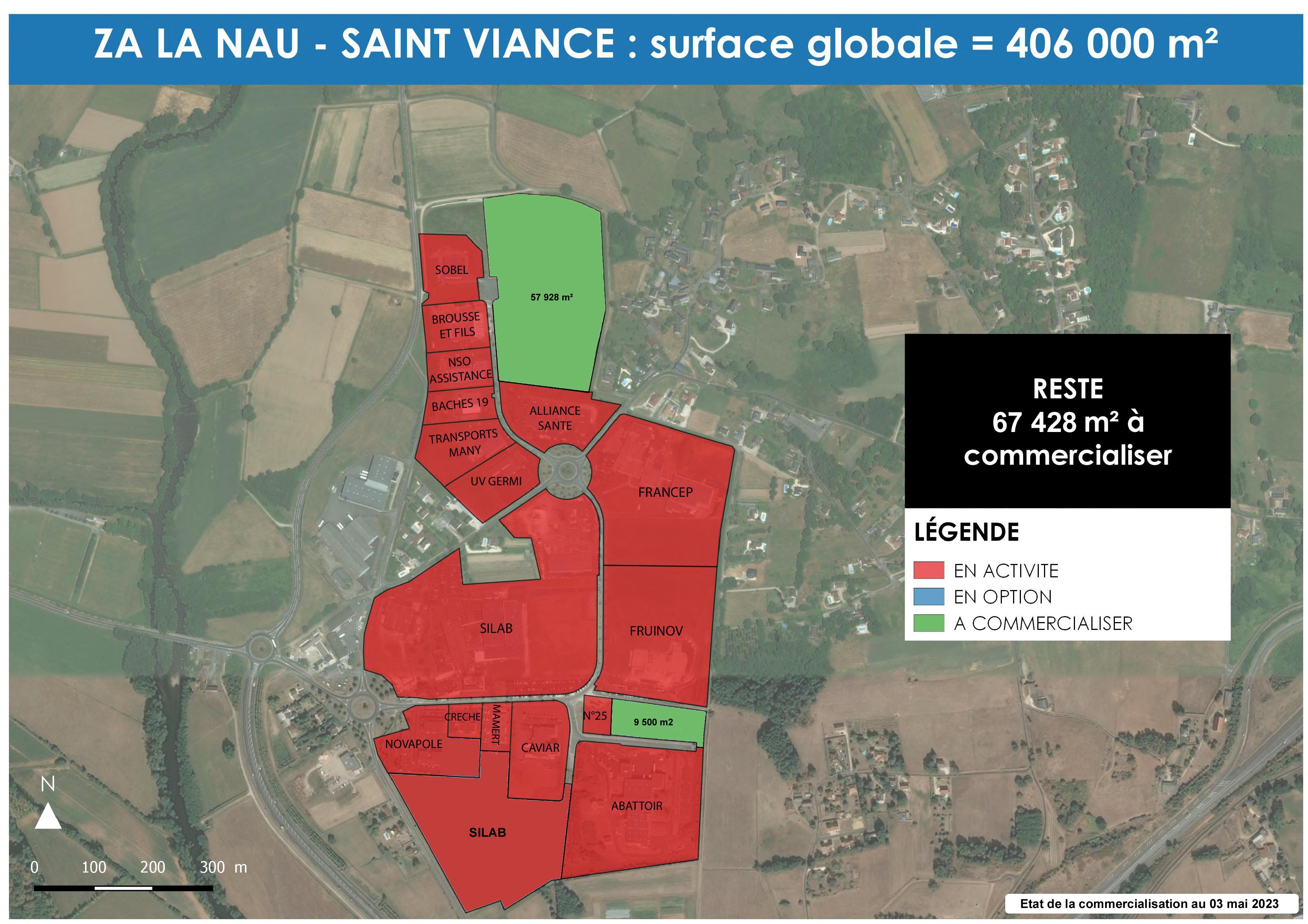 67428 m² de terrains à vendre à la ZA de La Nau - Saint-Viance (19) proche Brive