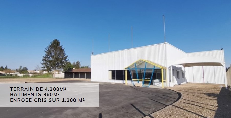 Terrain de 4200 m² à vendre avec magasin, entrepôt et bureaux à Poitiers Nord (86)