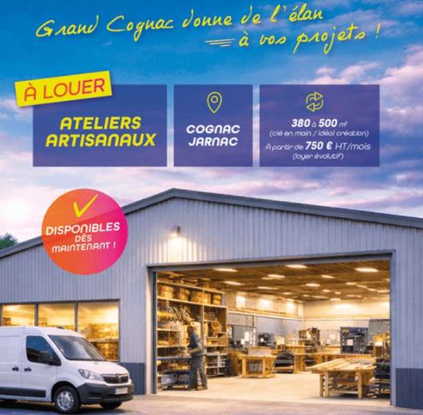 Ateliers dans hôtel d'entreprises à louer à Cognac (16)