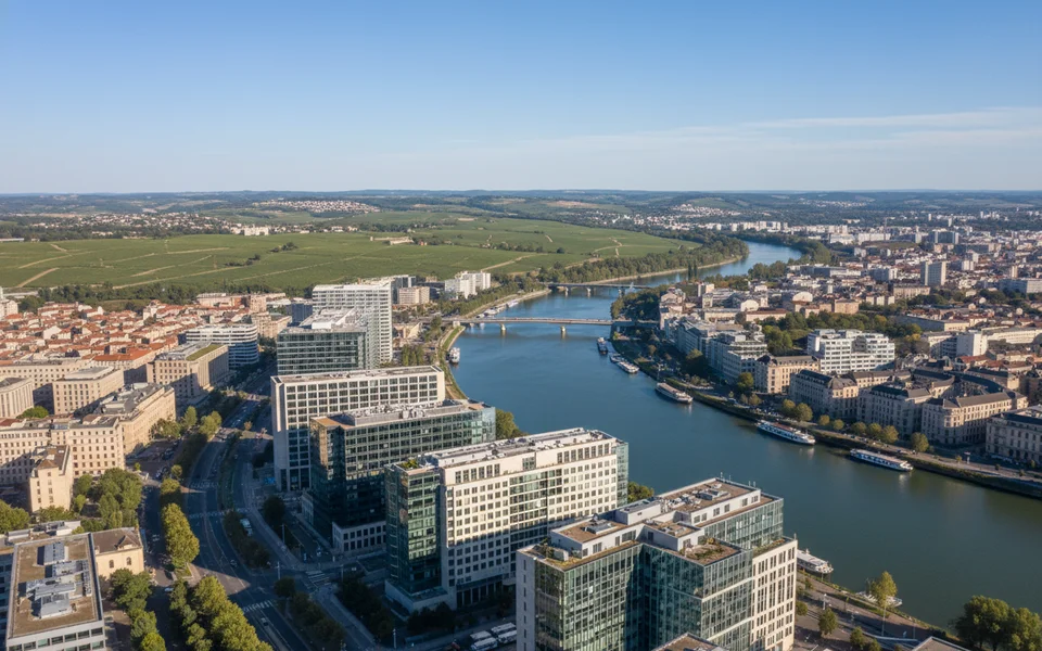 Vue aérienne de la Nouvelle-Aquitaine, territoire attractif pour l implantation d entreprises en France