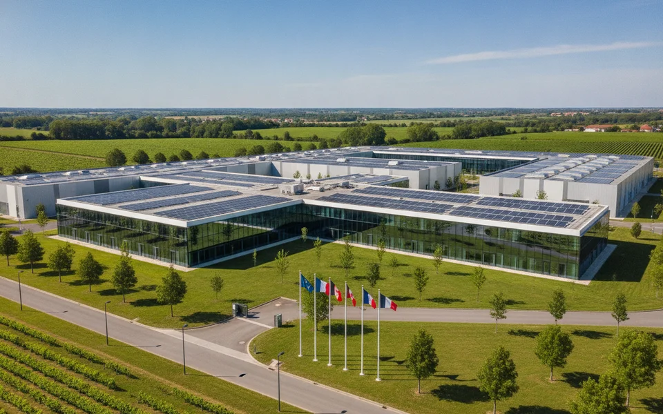 Parc industriel moderne en Nouvelle-Aquitaine accueillant des investisseurs internationaux